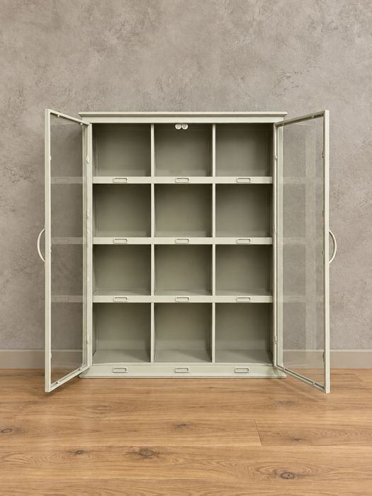 vitrine armario movel coleção estante metal industrial rustico