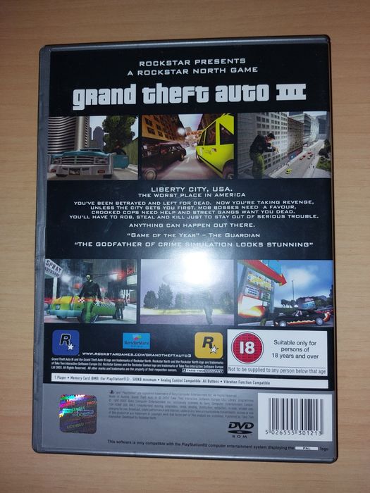 PS2 Game (PlayStation 2) Grand Theft Auto 3 / III (Like New)64750565949699121
