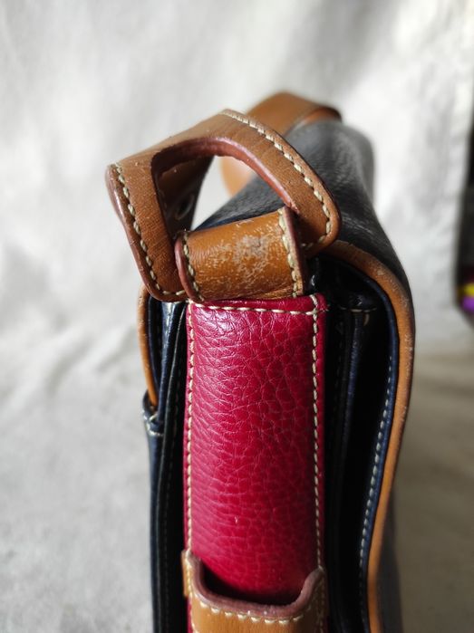 Torebka damska na ramię La Tour Eiffel granatowo czerwono beżowa