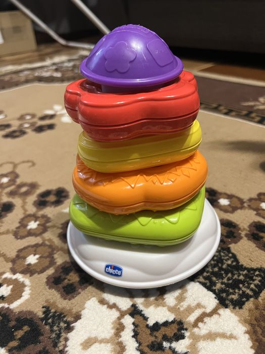 Пірамідка-сортер Chicco Вежа із кілець 2 в 1