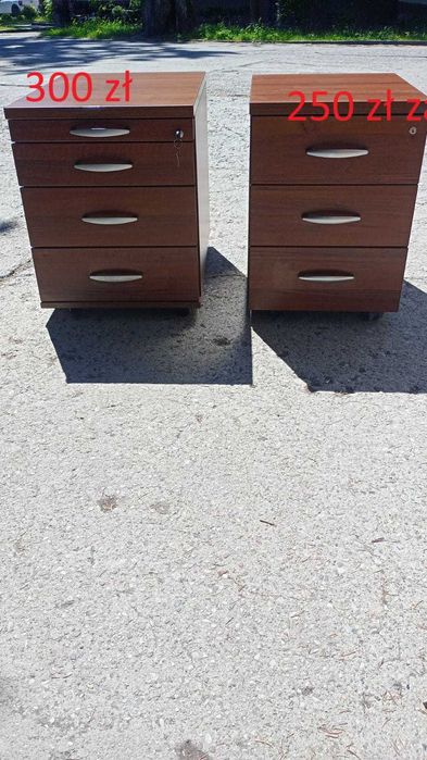 Kontenerek pod biurko MARO  orzech brązowy przybornik na kółkach