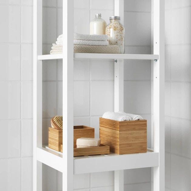 Набір для ванної кімнати IKEA ДРАГАН, 4 шт., бамбук,