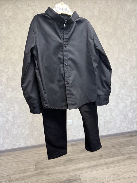 Черная детская рубашка