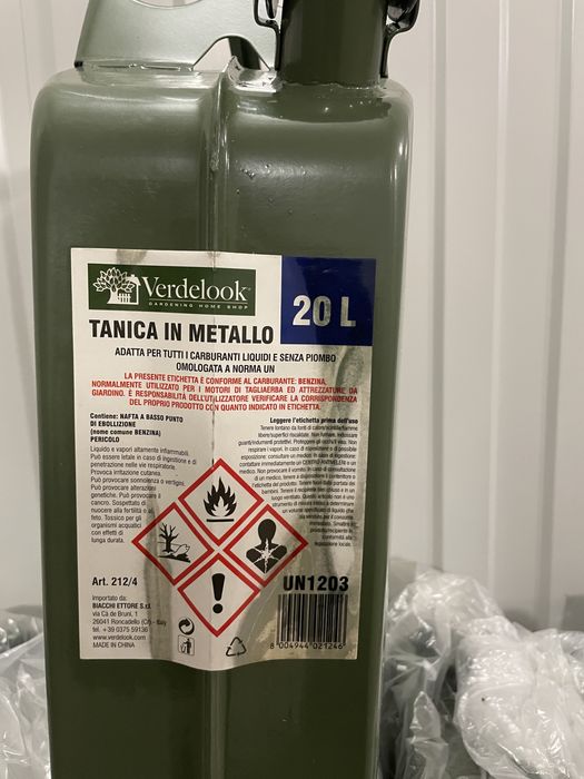 Каністра оцинкована (Italy) Verdelook 20 л, модель 212/4,