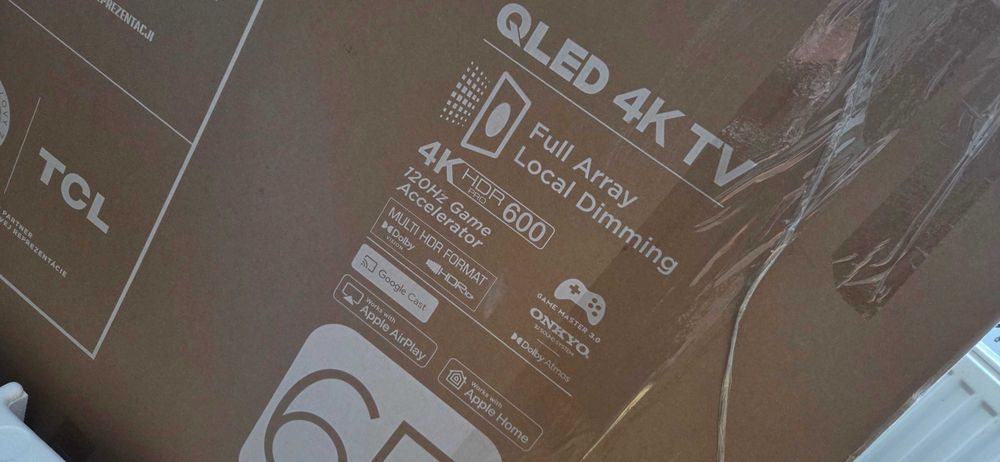 Nowy TV 65 cali QLED TCL 65C655 Pro Full Array Onkyo 50W Gwarancja 24m