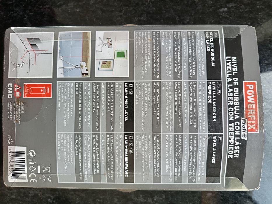 Nivel com laser e tripé POWERFIX.