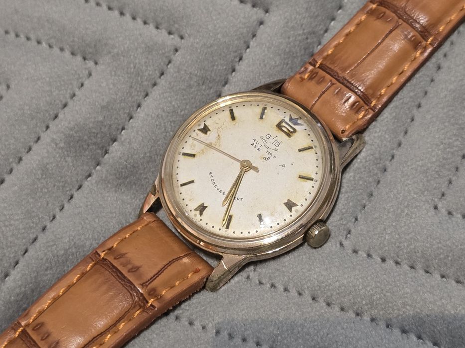 Zegarek Męski Glashutte Automatic 23 Jewels Złocony