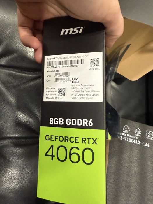 MSI GeForce RTX 4060 Ventus 2X Black OC 8GB GDDR6