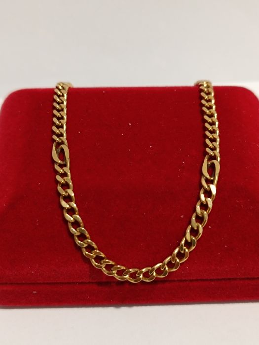 Złota bransoletka splot Figaro długość 20,5cm złoto 333