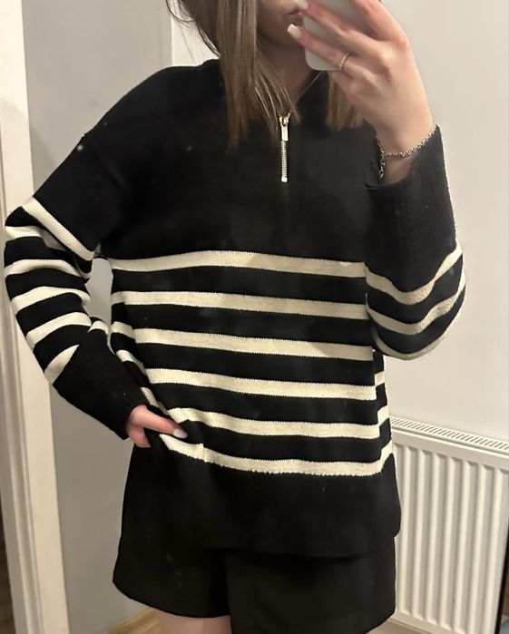 светр полузамок оверсайз