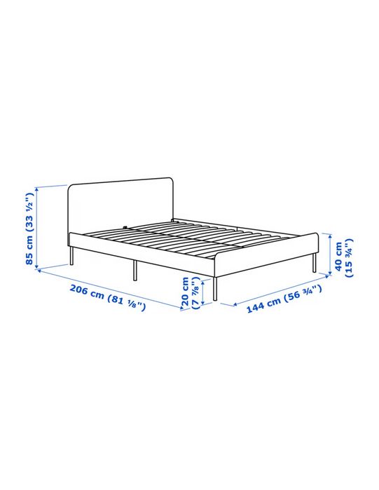 Cama SLATTUM + colchão IKEA