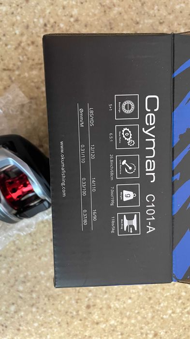 Котушка Спінінговий мультиплікатор Okuma Ceymar чорний C101-A