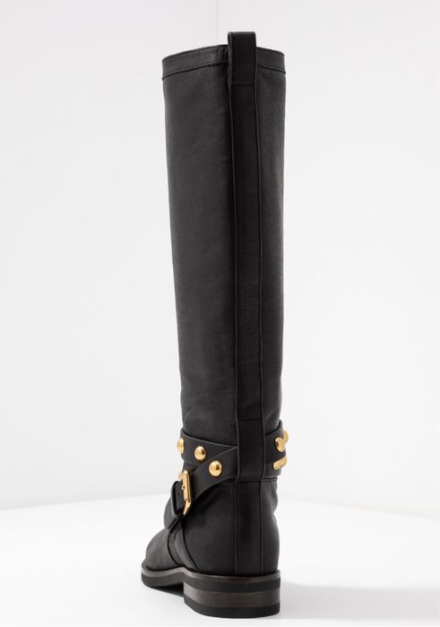 SEE BY CHLOE DAMSKIE SKÓRA kozaki czarne nowe 35 złote ćwieki