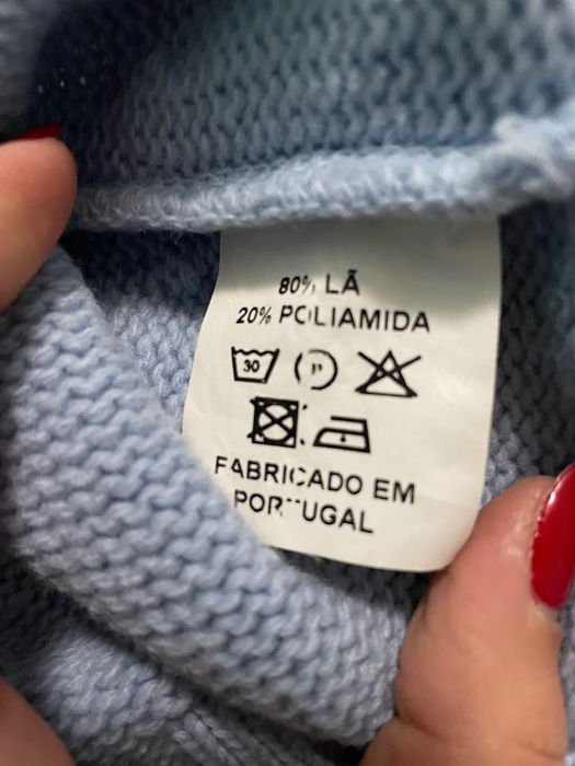 Camisola azul 80% lã