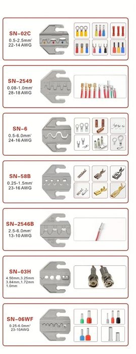 Кримпер SN-58B обжимка для проводов Обжимные клещи для проводки Стрипе