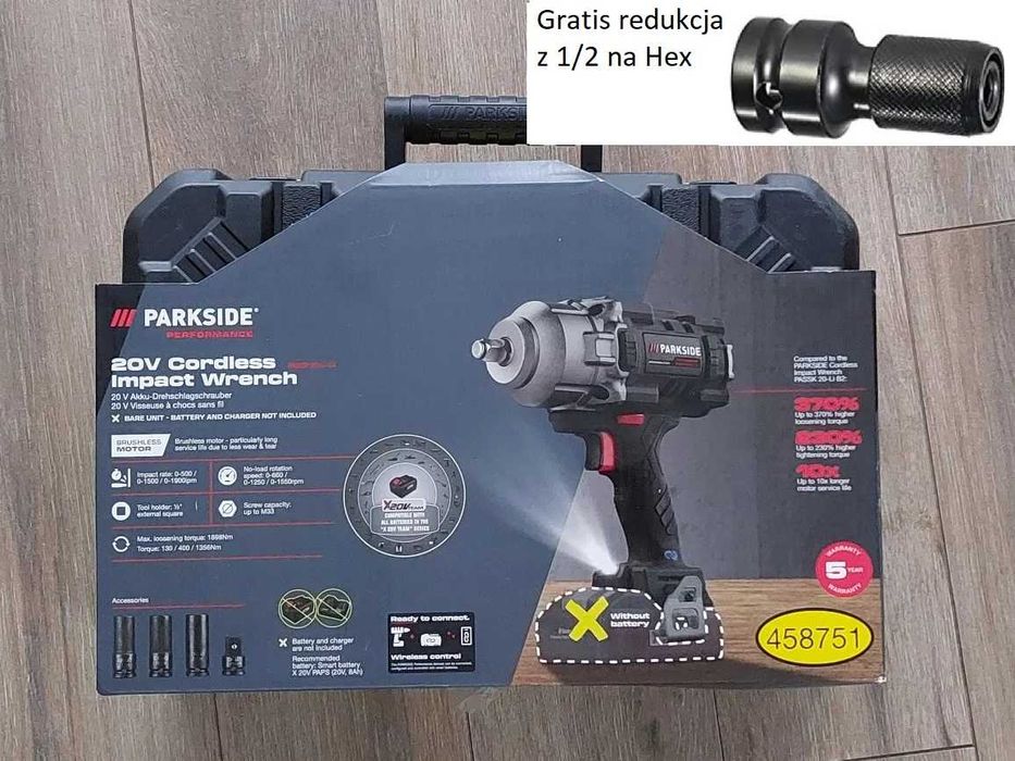Klucz Udarowy Parkside PASSP 20-Li C4 Aktualne Nowy