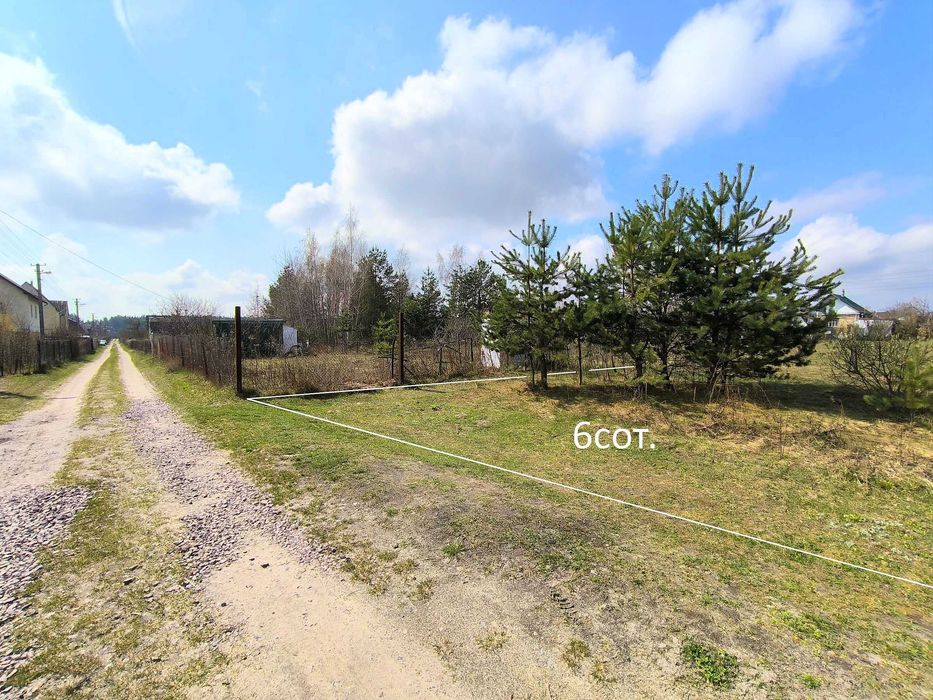 Ділянка 6сот.під будівництво в затишному місці в с.Миколаївка.Від Києва 27км.