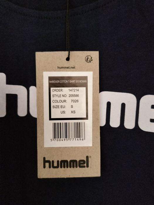 Hummel Koszulka / T-shirt damski z nadrukiem, granatowy, rozmiar S