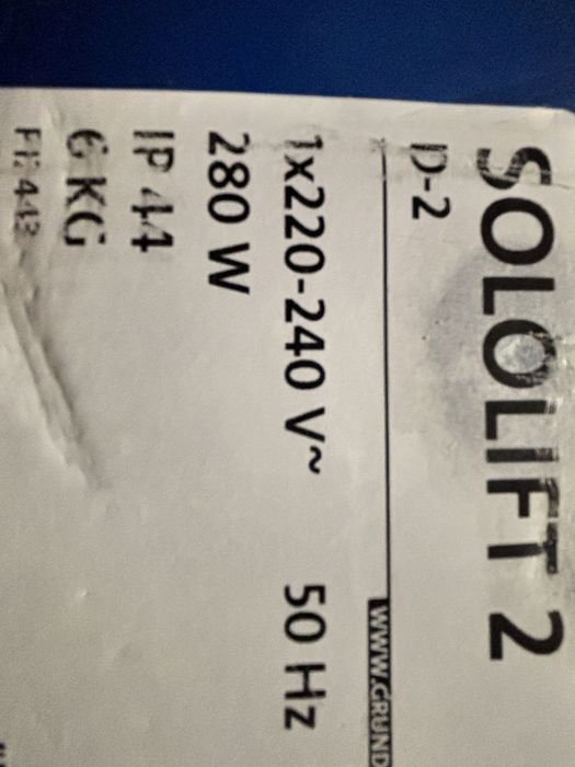 Pompa do kanalizacji ścieków do wody Grundfos sololift 2