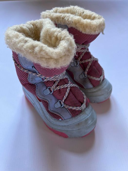 Demar buty kozaki śniegowce ocieplane wełna zimowe dziewczęce 24 25