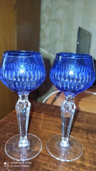 Цветной хрусталь рюмки Германия