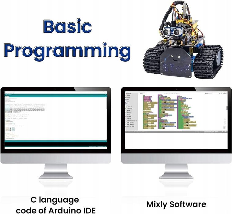 Robot do nauki zestaw 4WD IDE Tank edukacyjny robotyka mechatronika program