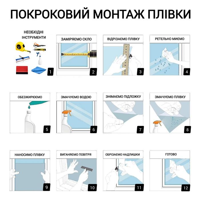 Плівка на вікна, прозора матова. Плівка сатинова. Плёнка на окна