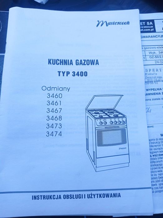Kuchnia gazowo elektryczna 2x płyta ceramiczna 2x palnik gazowy Amica