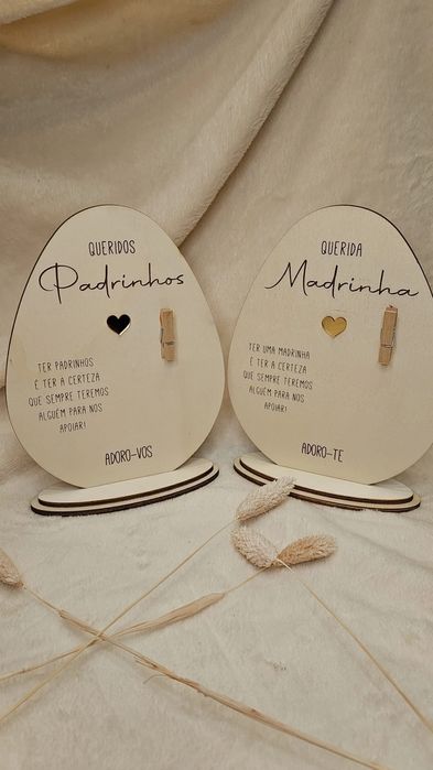 Placa de agradecimento aos Padrinhos
