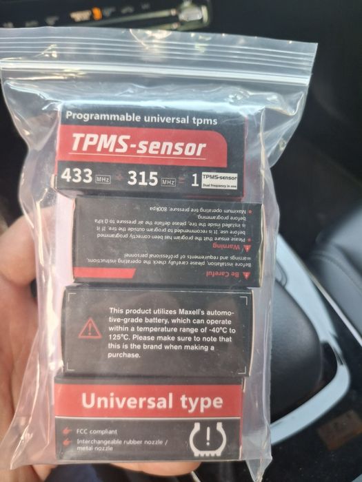 Sensores pneus TPMS programáveis dupla frequência