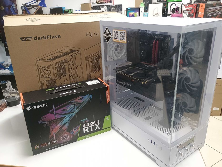 Komputer i7 32GB 512 + 5TB Aorus RTX 3080 10GB RGB Wodne Gwarancja