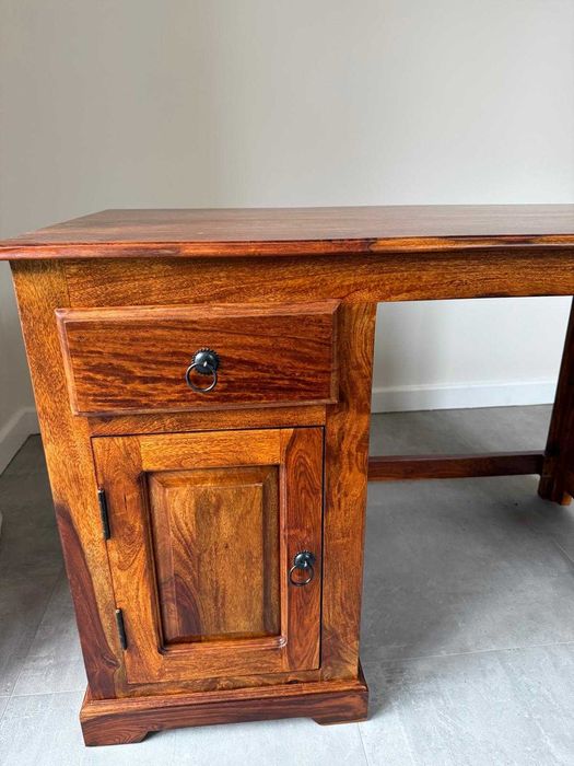 Biurko kolonialne ALBERO, z litego drewna, nowe