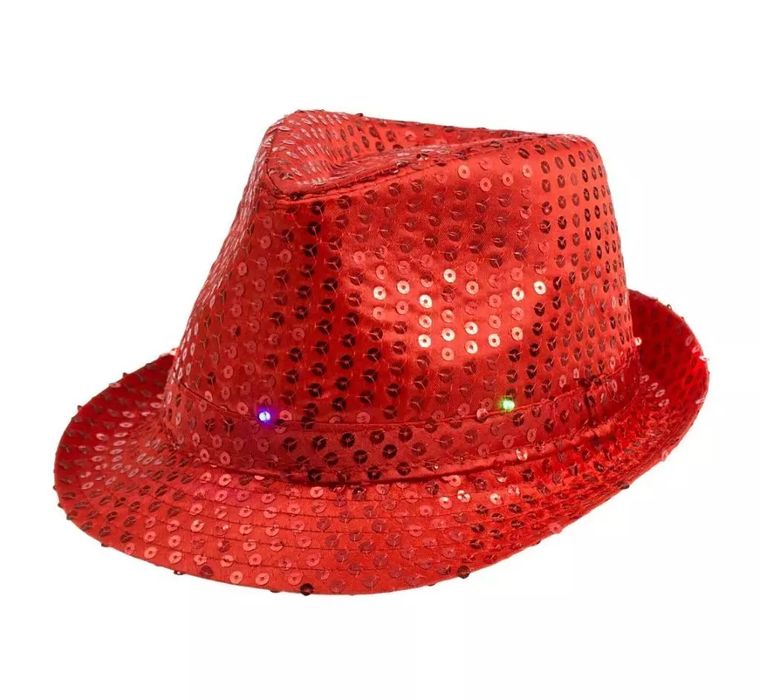 Kapelusz świecący czerwony. Godan