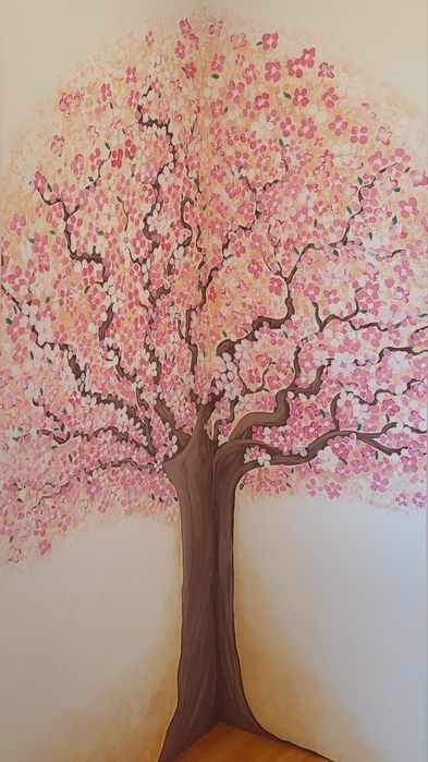 Pintura artística em parede.