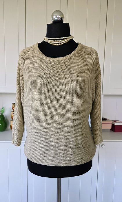 Swetr ze złotą nitką Mohito złoty L 40