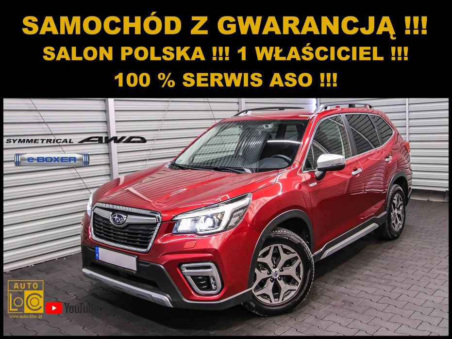 Subaru Forester Salon POLSKA + 1 wł + 100% Serwis SUBARU =Brutto-VAT23% !!!