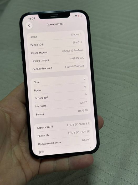 Iphone 12 pro max/128