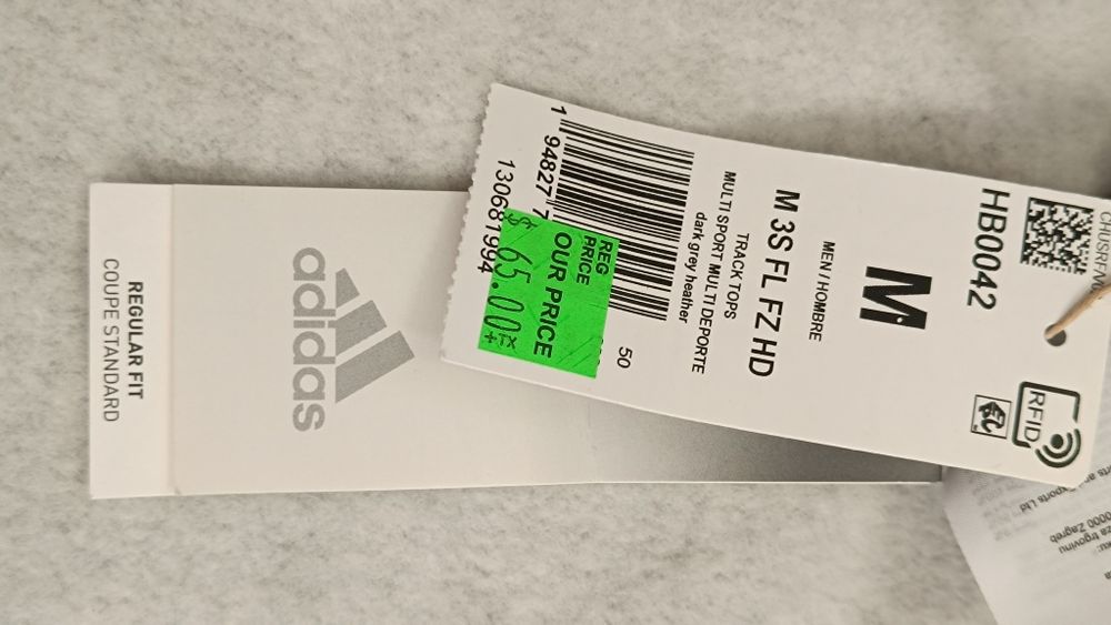 NOWA Bluza męska z kapturem rozpinana ADIDAS ESSENTIALS roziar M