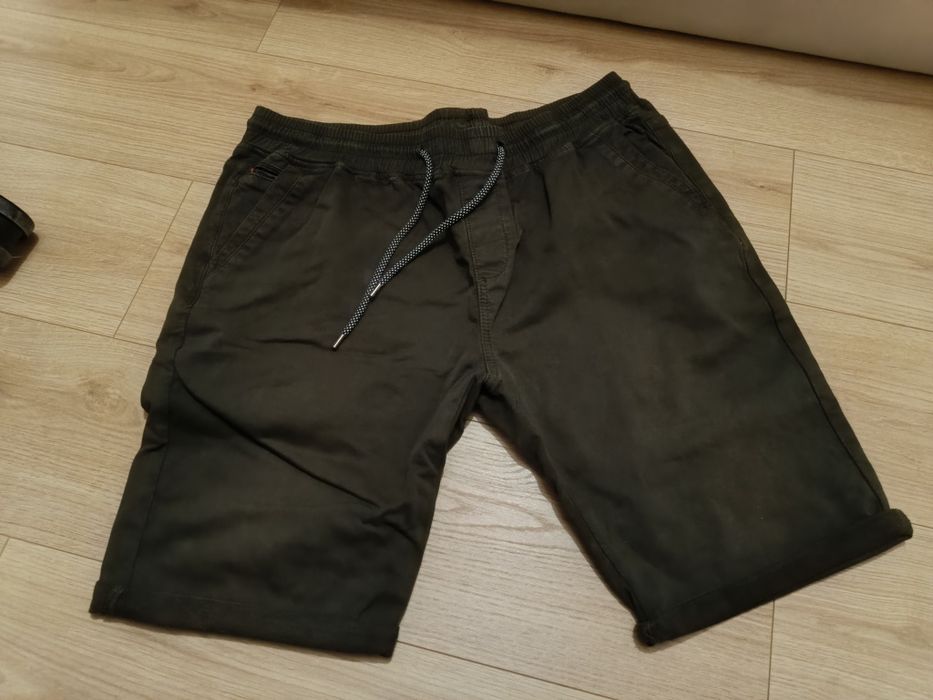 Spodenki męskie 38 khaki nowe materiałowe eleganckie
