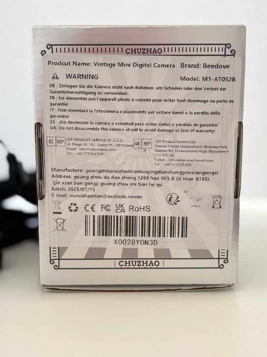 Câmara Digital Retro CHUZHAO – Estilo Vintage