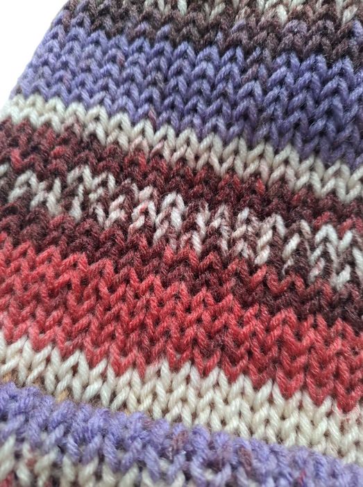 %WYPRZEDAŻ% Dwustronna, ciepła czapka we wzorki, z wełną, handmade