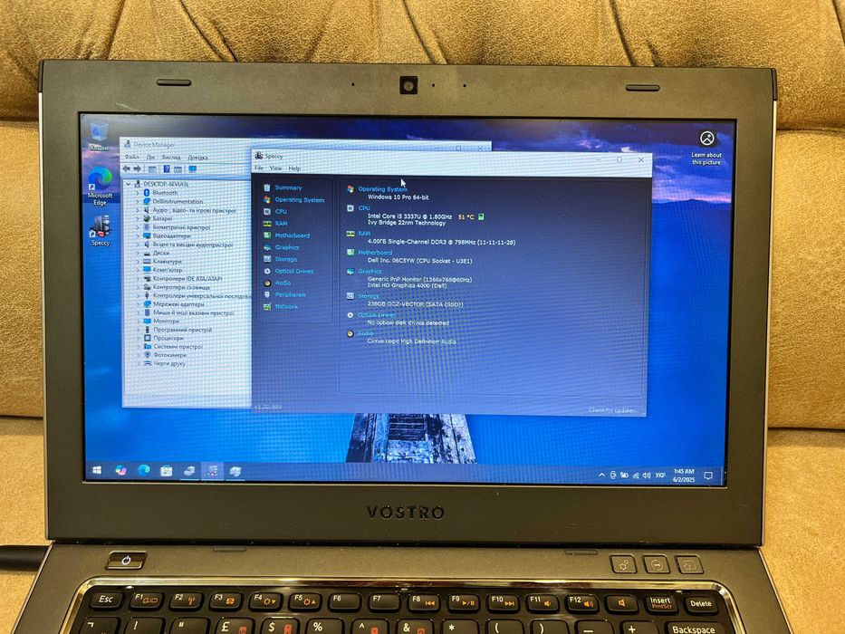 Dell Vostro 3360 Windows 10 SSD 256Gb HD