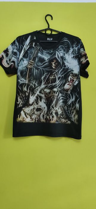 Koszulka  t-shirt  śmierć z kosą  slou nadrukiem 3D fluorescencyjna !
