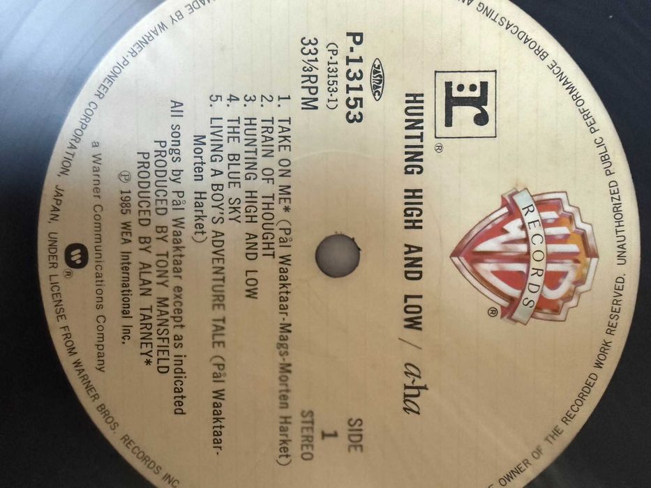 A‑Ha – Hunting High And Low Japan Vinyl | P‑13153
