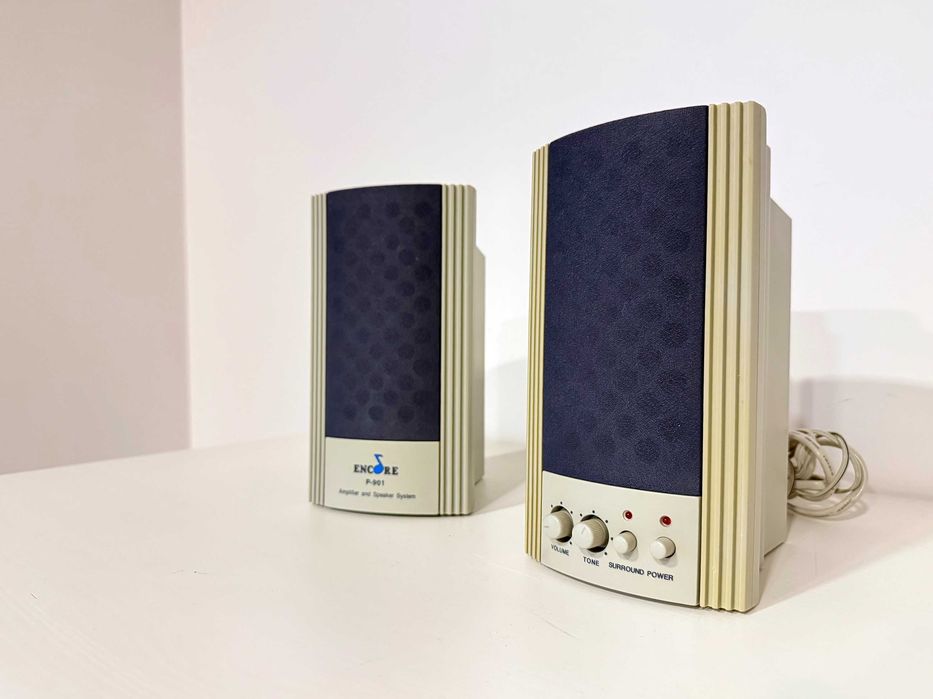 Encore P-901 stare głośniki komputerowe aktywne stereo 3D retro