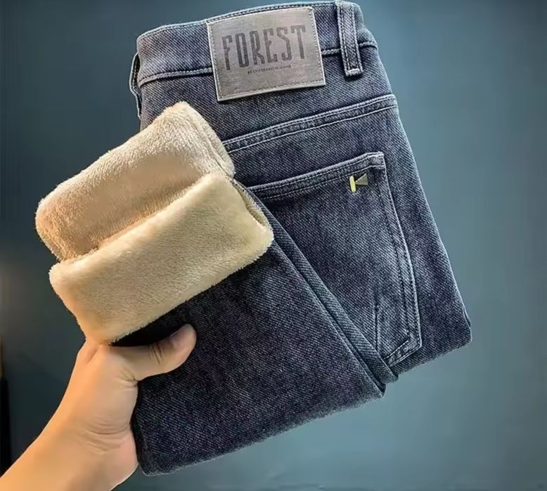 Мужские  джинсы  на флисе