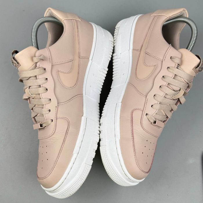 Nike Air Force 1 Pixel Beige найк форсы кеди кросівки кеды кроссовки обувь взуття черевики для міста класичні повсякденне універсальні  на платформе