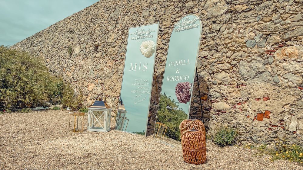 Aluguer Welcome Mirror em Led para Casamentos Espelho Boas Vindas