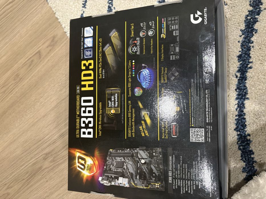 Plyta glowna gigabyte b360 + procesor intel i5 8400