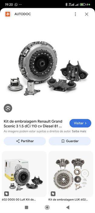 Embreagem Renault grand scenic 3 Automática 1.5 dci
